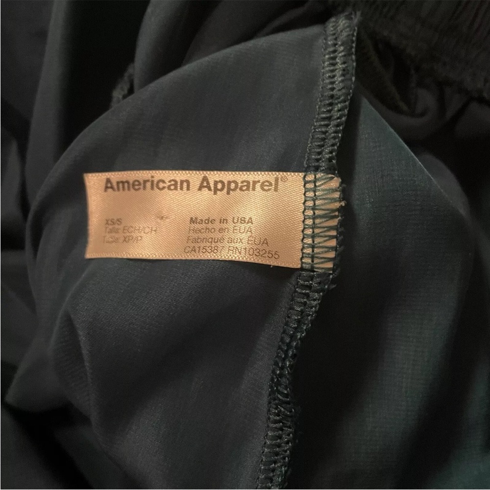 American Apparel Skater Elastic Waist Mini Skirt Teal Circle Sz XS/S - Picture 4 of 4
